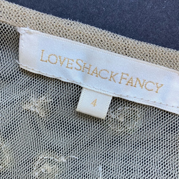 LoveShackFancy Janet Tulle Sequin Beaded Dress, Sz 4 - Picture 12 of 16